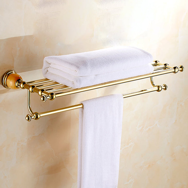 Lisslune | Polished Gold Bathroom Set Metal Bathroom Accessories Hardware Set