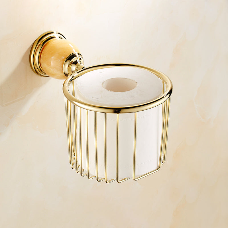 Lisslune | Polished Gold Bathroom Set Metal Bathroom Accessories Hardware Set
