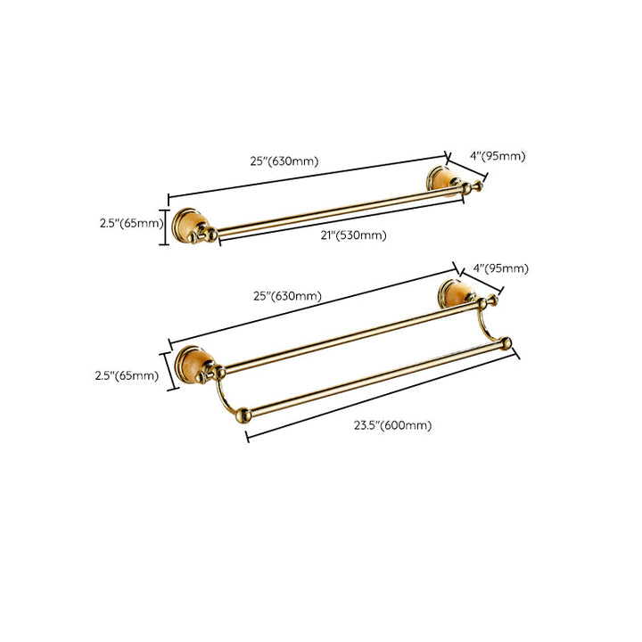 Lisslune | Polished Gold Bathroom Set Metal Bathroom Accessories Hardware Set