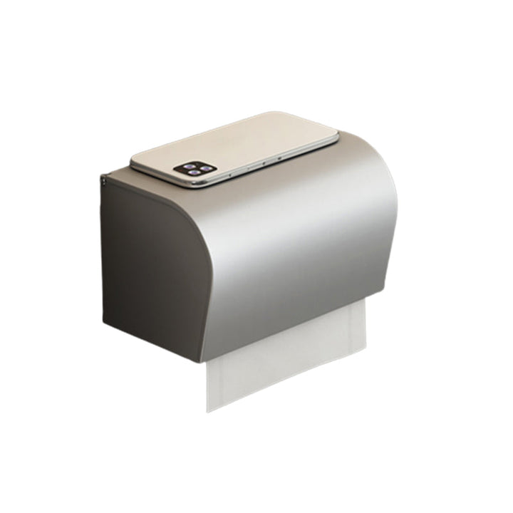 Lisslune | Contemporary Silver Metal Bathroom Fixture Set with Triangle Bathroom Shelf