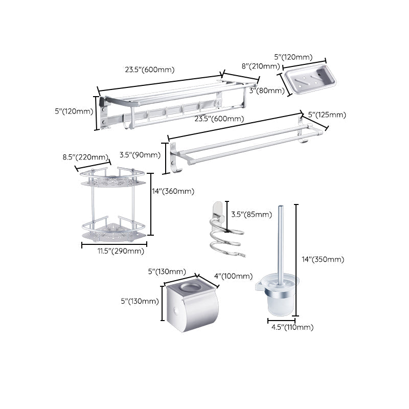 Lisslune | Contemporary Bathroom Accessory Hardware Set made of Metal with Soap Dish