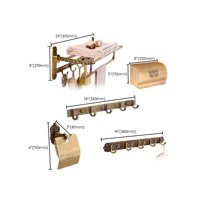 Lisslune | Traditional Metal Bathroom Accessories Hardware Set with Soap Dish