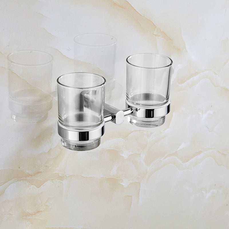 Lisslune | Contemporary Bathroom Accessories Hardware Set made of silver metal