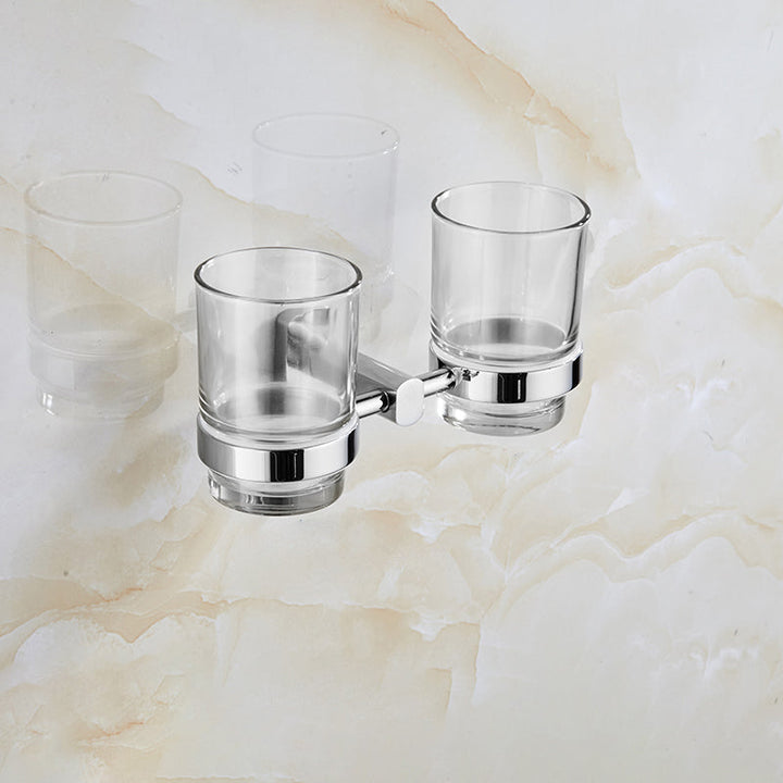 Lisslune | Contemporary Bathroom Accessories Hardware Set made of silver metal