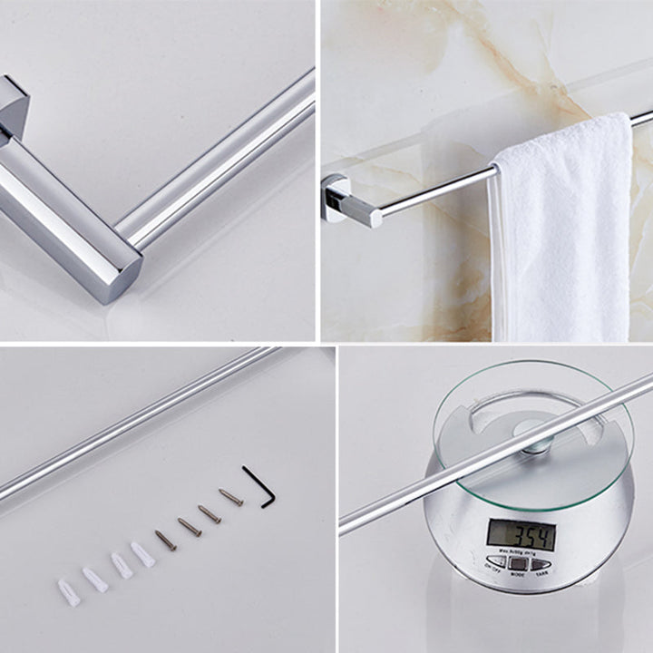 Lisslune | Contemporary Bathroom Accessories Hardware Set made of silver metal