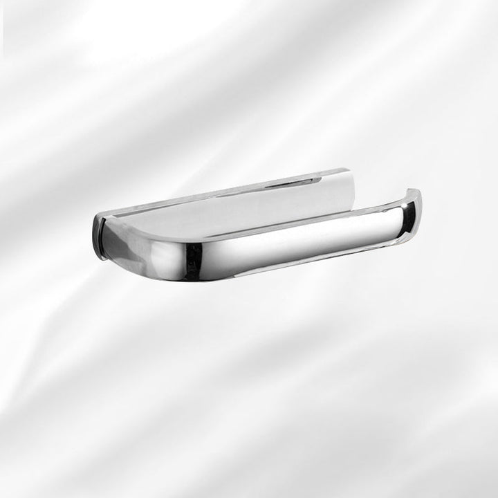 Lisslune | Contemporary silver bathroom set with bathroom shelf and towel rail