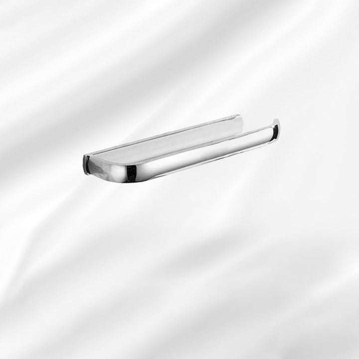 Lisslune | Contemporary silver bathroom set with bathroom shelf and towel rail