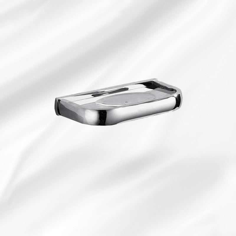 Lisslune | Contemporary silver bathroom set with bathroom shelf and towel rail