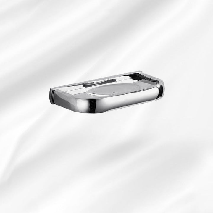 Lisslune | Contemporary silver bathroom set with bathroom shelf and towel rail