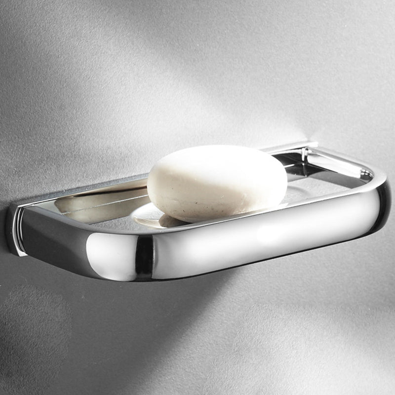 Lisslune | Contemporary silver bathroom set with bathroom shelf and towel rail