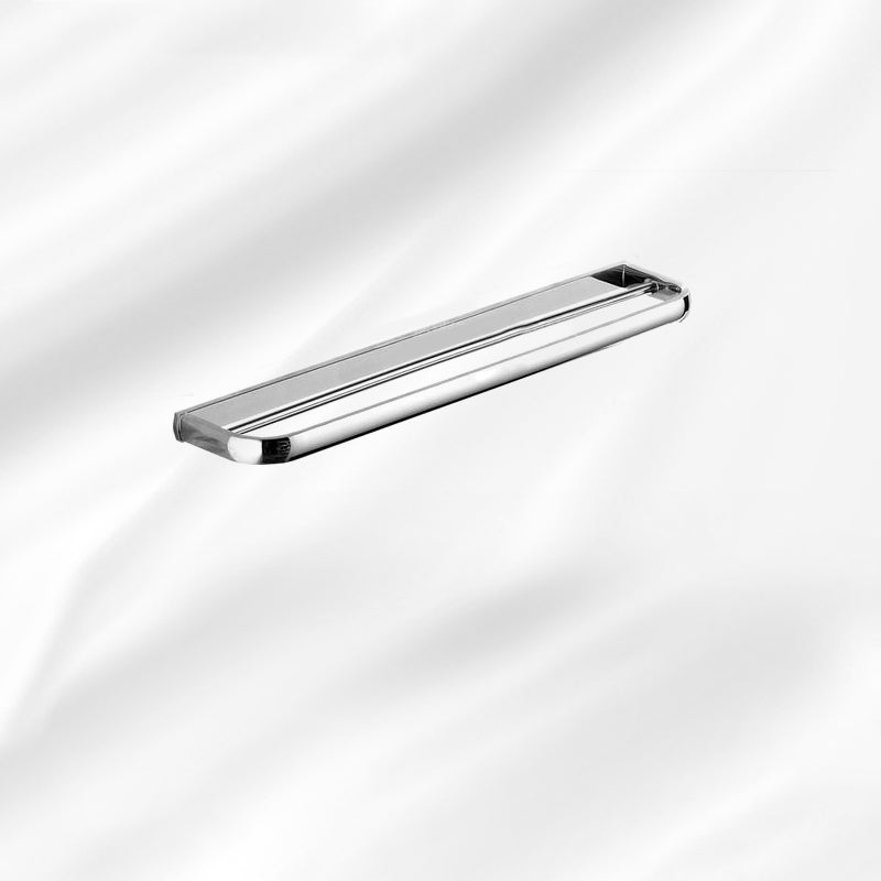 Lisslune | Contemporary silver bathroom set with bathroom shelf and towel rail