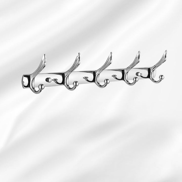 Lisslune | Contemporary silver bathroom set with bathroom shelf and towel rail