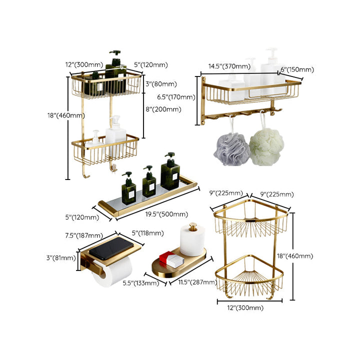 Lisslune | Traditional Style Brass Bathroom Accessories as Single Piece or in Set made of Metal