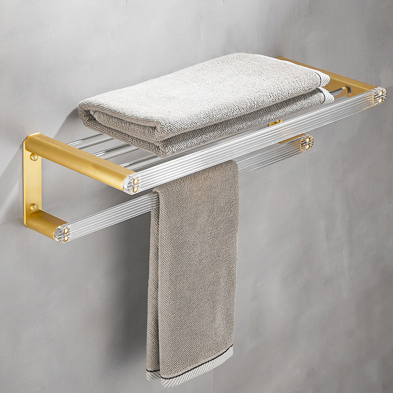 Lisslune | Bathroom Accessories Set in Gold Metal and Acrylic Bathroom Accessories Set
