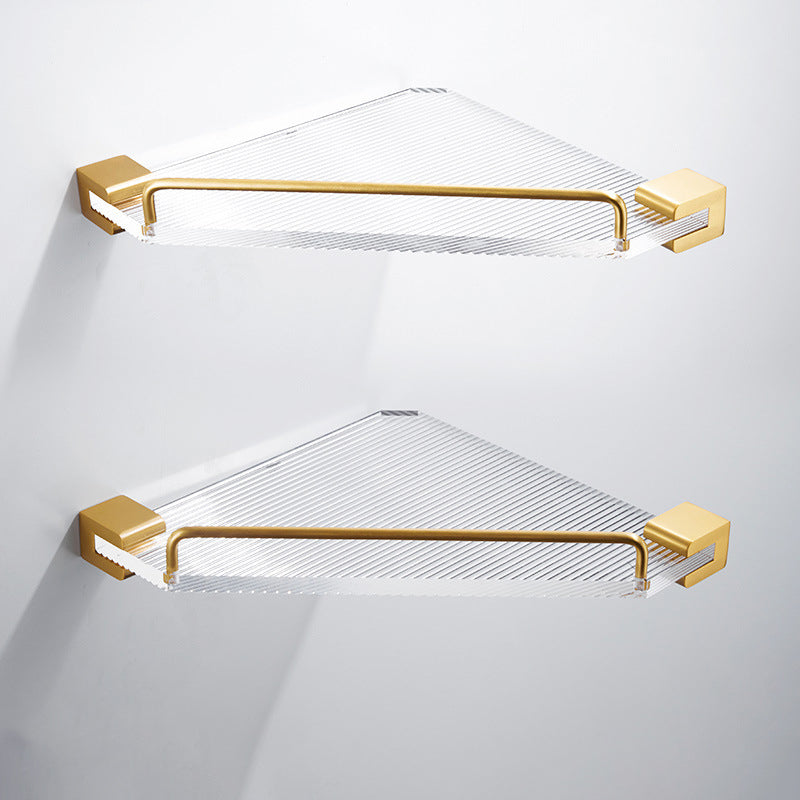 Lisslune | Bathroom Accessories Set in Gold Metal and Acrylic Bathroom Accessories Set