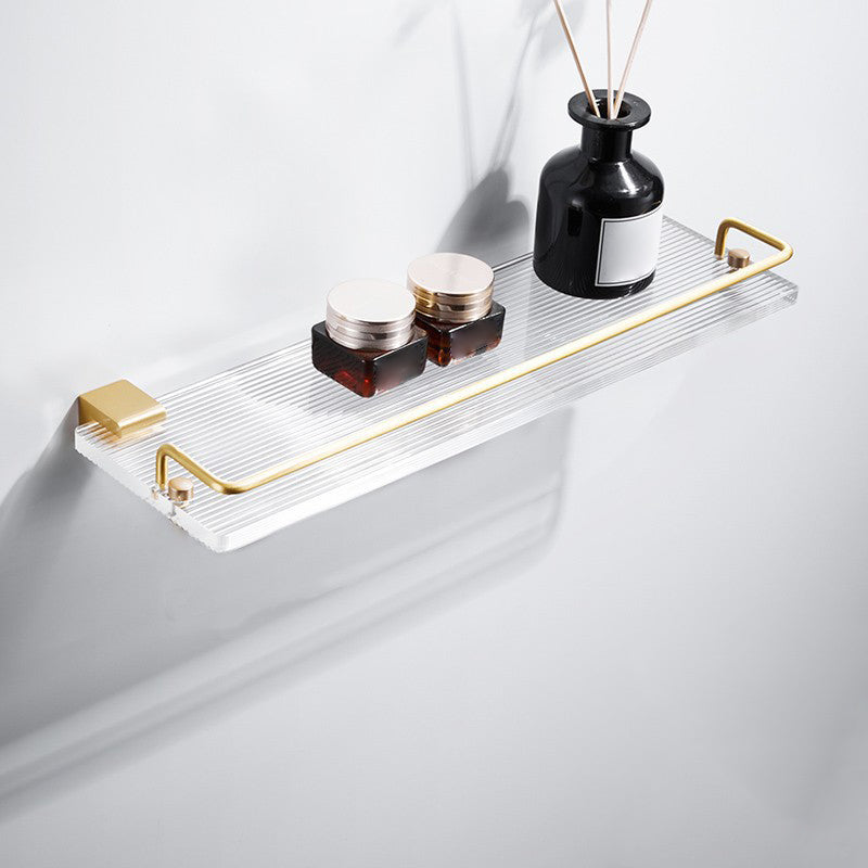 Lisslune | Bathroom Accessories Set in Gold Metal and Acrylic Bathroom Accessories Set