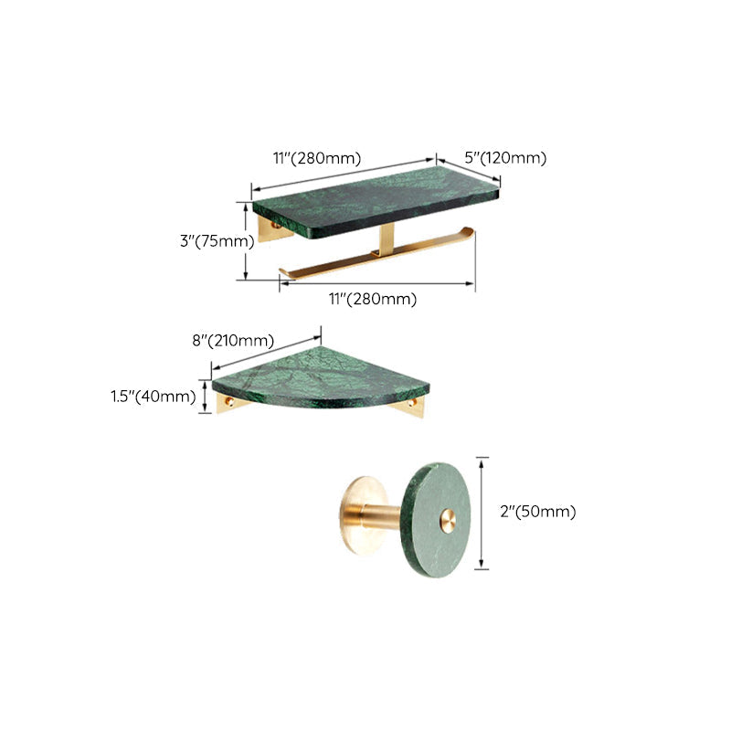 Lisslune | Brass Bathroom Accessory Set Marble Bathroom Accessory Set for Home