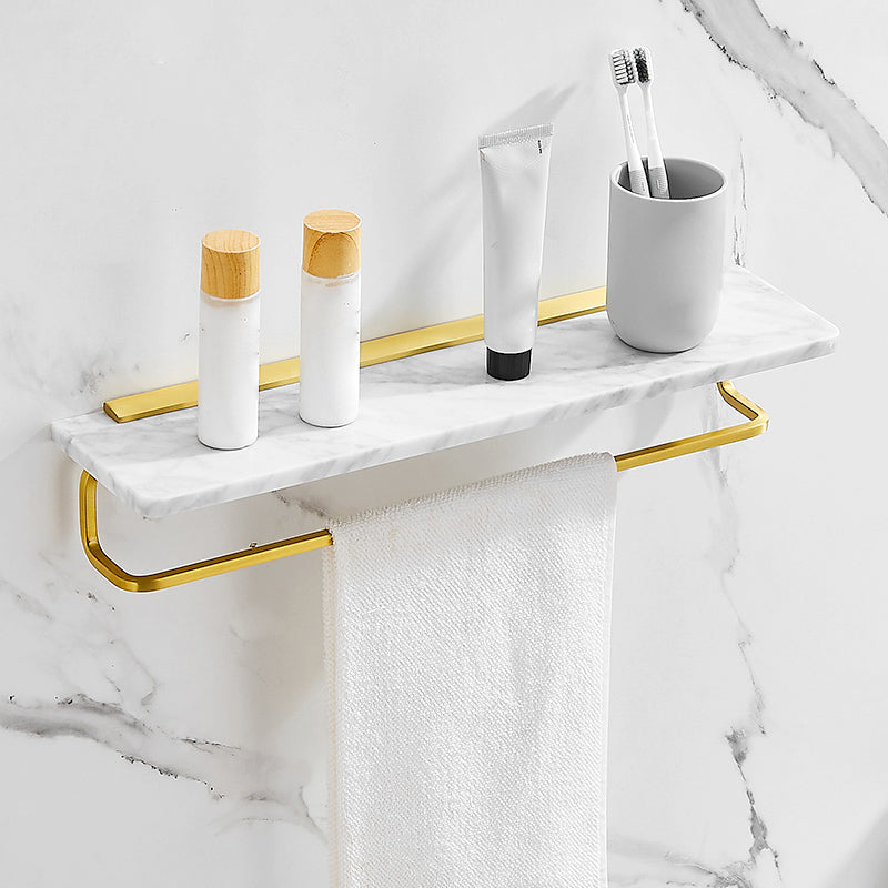 Lisslune | 7-piece bathroom accessory set marble and metal bathroom hardware