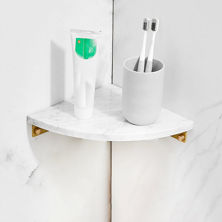 Lisslune | 7-piece bathroom accessory set marble and metal bathroom hardware
