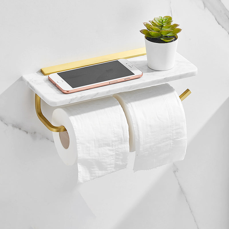 Lisslune | 7-piece bathroom accessory set marble and metal bathroom hardware