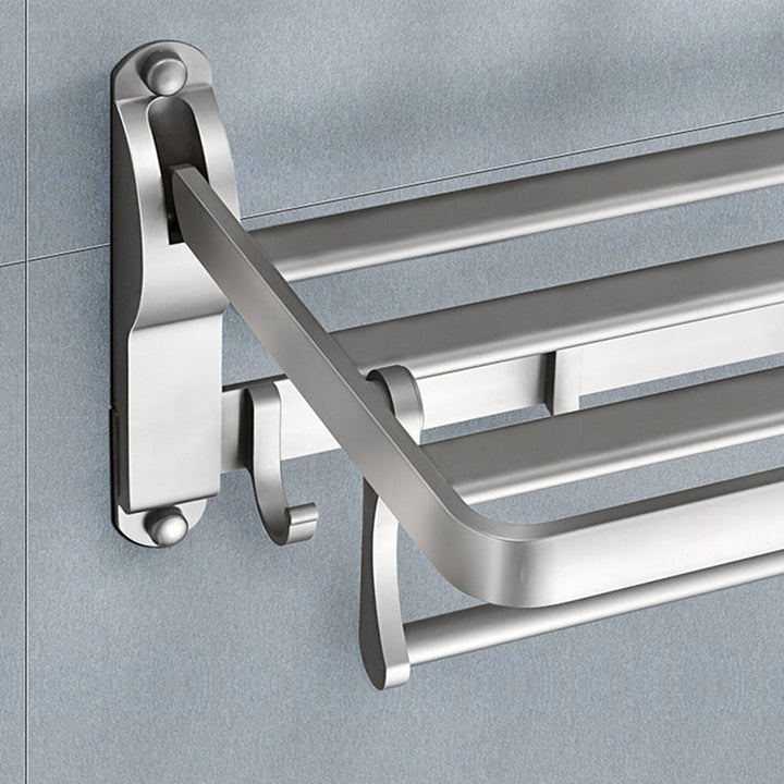 Lisslune | Contemporary Metal 5-piece Bathroom Accessories Set with Bath Shelf