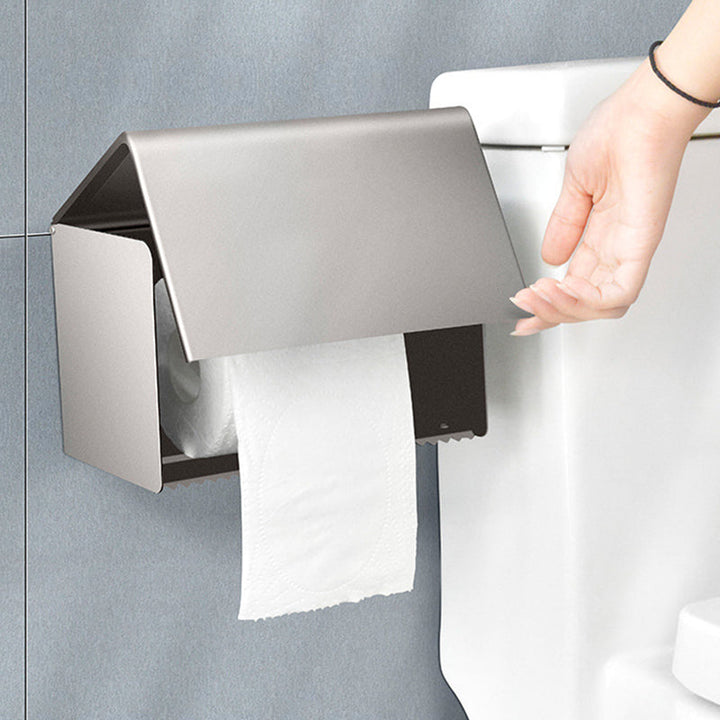 Lisslune | Contemporary Metal 5-piece Bathroom Accessories Set with Bath Shelf