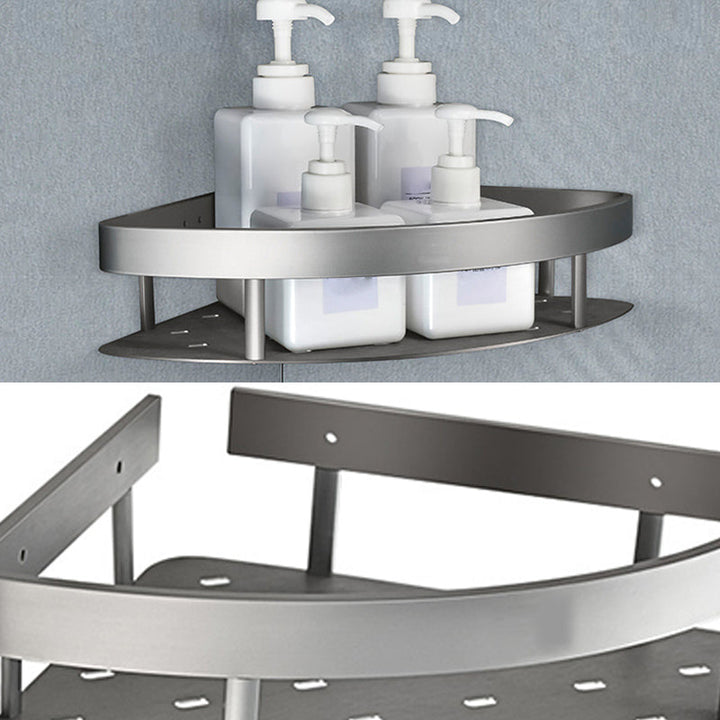 Lisslune | Contemporary Metal 5-piece Bathroom Accessories Set with Bath Shelf