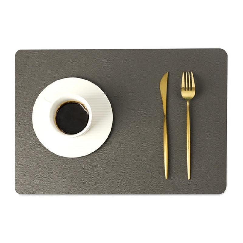 Lisslune | Modern Rectangular Waterproof PU Leather Place Mats