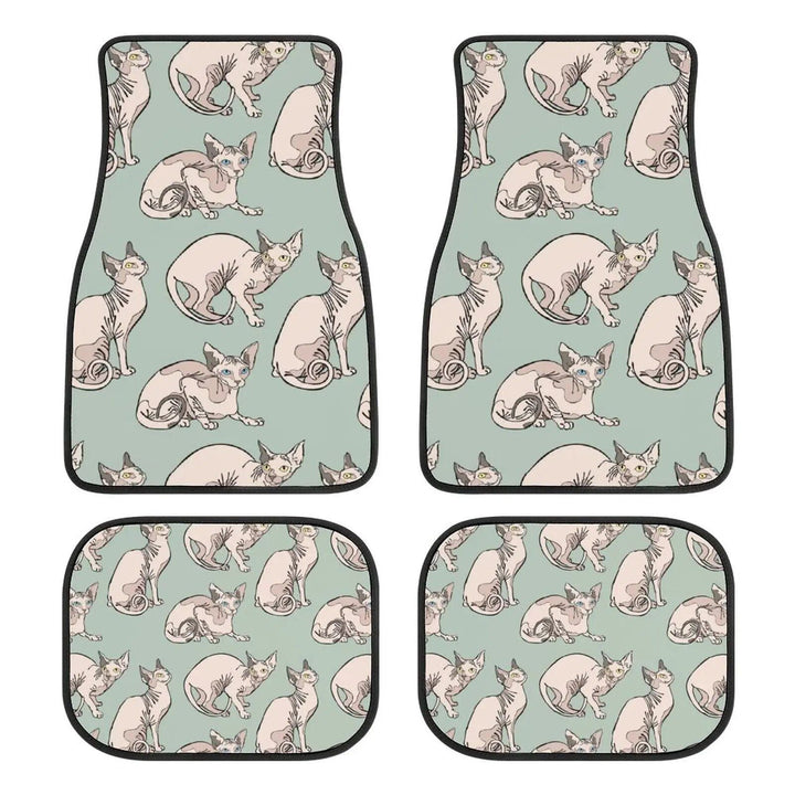 Lisslune | Universal Sphinx Cat Print Car Floor Mat Set (4-Pieces)