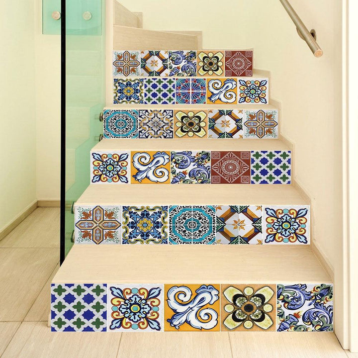 Lisslune | Transform your stairs with stylish abstract geometric decals