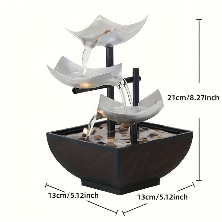 Lisslune | LeafFlow – Elegant Indoor Fountain with Leaf Design and Gentle Water Flow