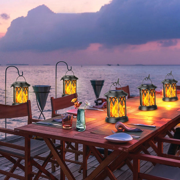 Lisslune | FlameGlow™ - Hanging Solar Flame Lantern (2-Pack)