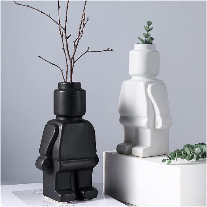 Lisslune | RoboBloom Modern Robot Flower Pots – Unique Decoration for Your Home