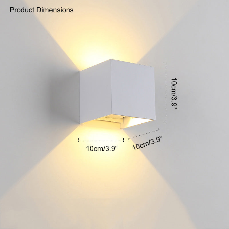 Lisslune | LED Outdoor Up Down Wall Light | Waterproof Metal Fixture for Patio. Garden & Entryway Illumination