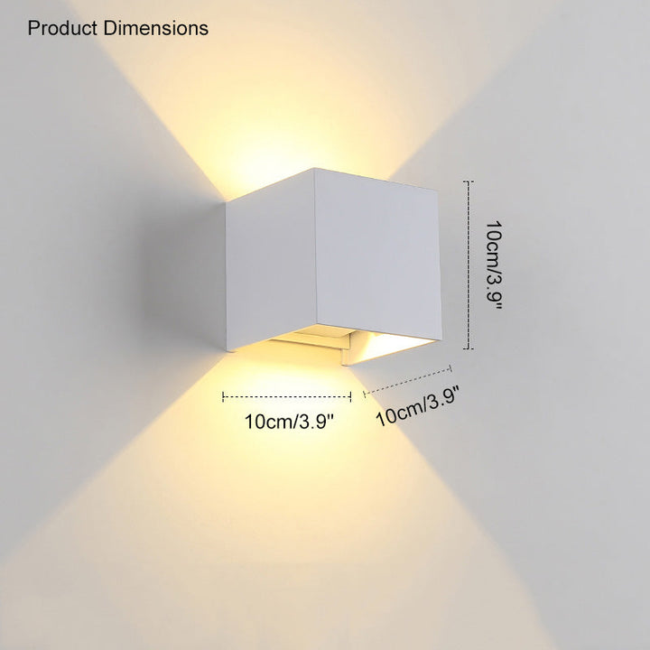 Lisslune | LED Outdoor Up Down Wall Light | Waterproof Metal Fixture for Patio. Garden & Entryway Illumination