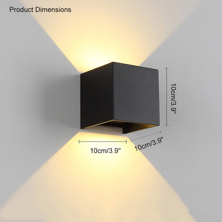 Lisslune | LED Outdoor Up Down Wall Light | Waterproof Metal Fixture for Patio. Garden & Entryway Illumination