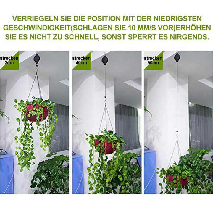 Lisslune | Retractable Hook, Plant Pulley for Garden Pots and Bird Feeders