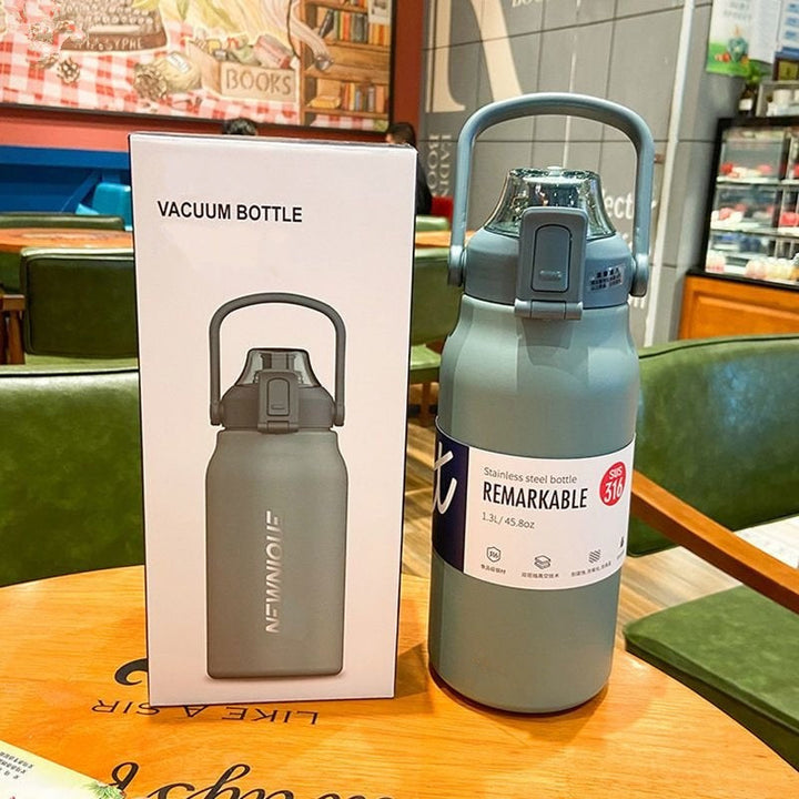 Lisslune | Stainless Steel Built-in Straw Camping Thermos