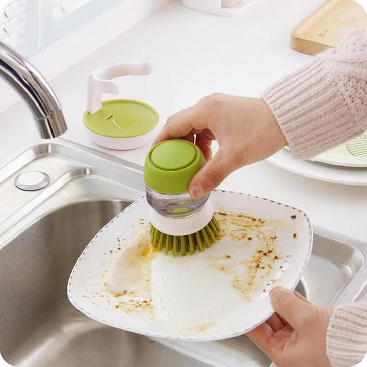 Lisslune | Dishwashing brush with integrated detergent dispenser