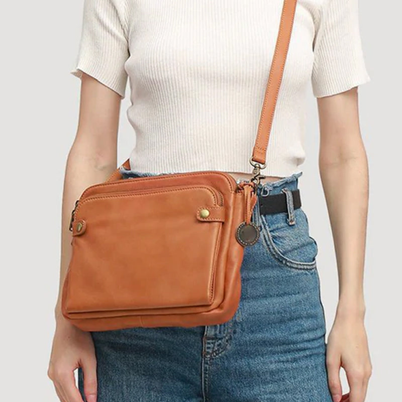 Lisslune | Three-Layer-Leather-Crossbody-Shoulder- & Clutch-Bag