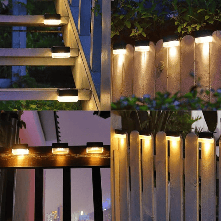 Lisslune | Self-Adhesive Solar Outdoor Lights – Waterproof Wall-Mounted LED Step Lamps for Gardens, Patios & Pathways