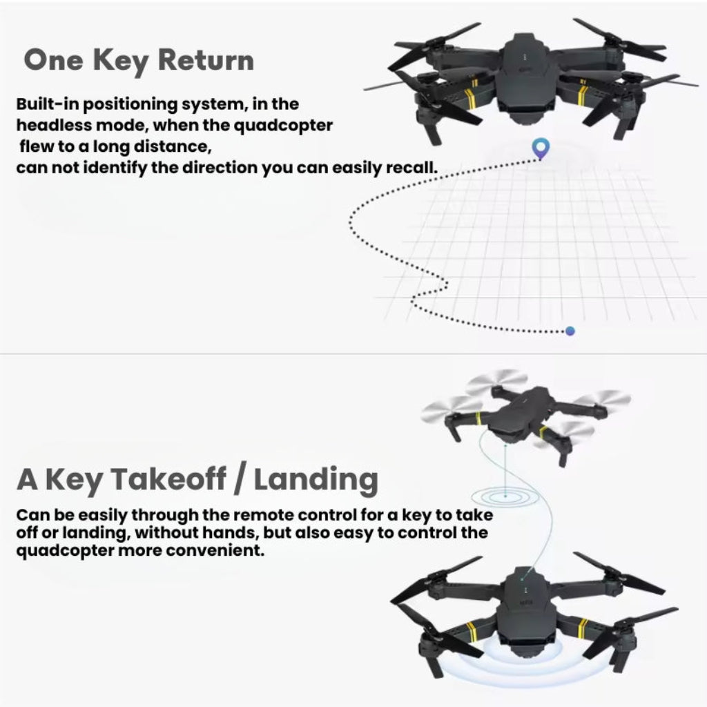 Lisslune | High-Performance Black Bird 4K Drone with Camera | Lightweight & Foldable for Ultimate Portability and Quality