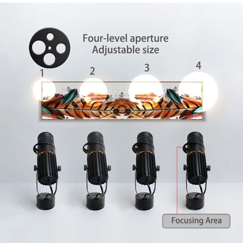 Lisslune | Adjustable LED spotlight - focus light background