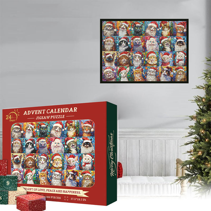 Lisslune | Christmas Cat Calendar Puzzle