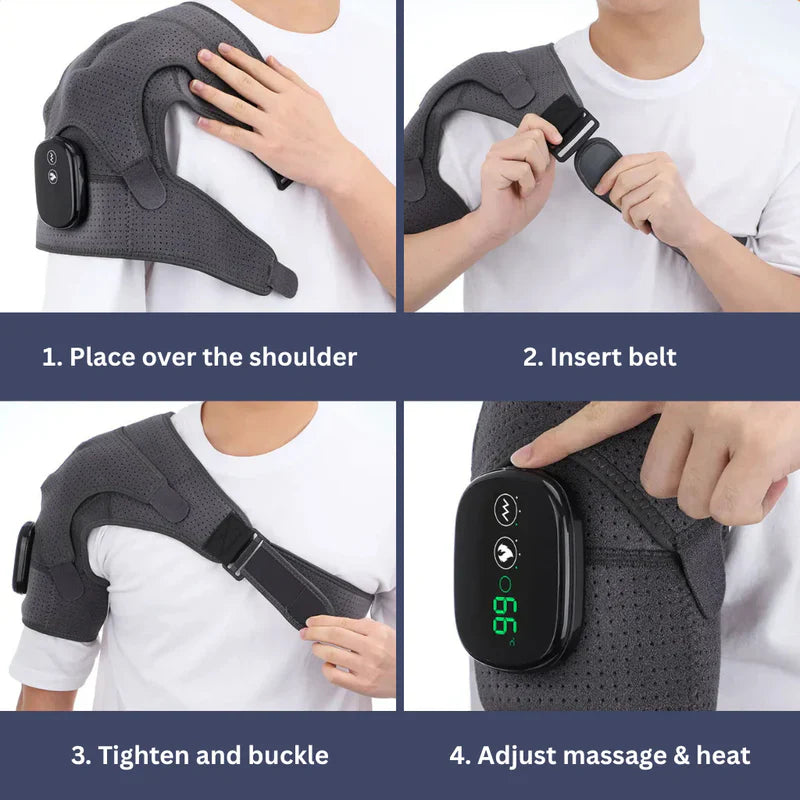 Lisslune | Shoulder Massage Device | Heat Therapy, Adjustable Intensity & Ideal for Muscle Relaxation