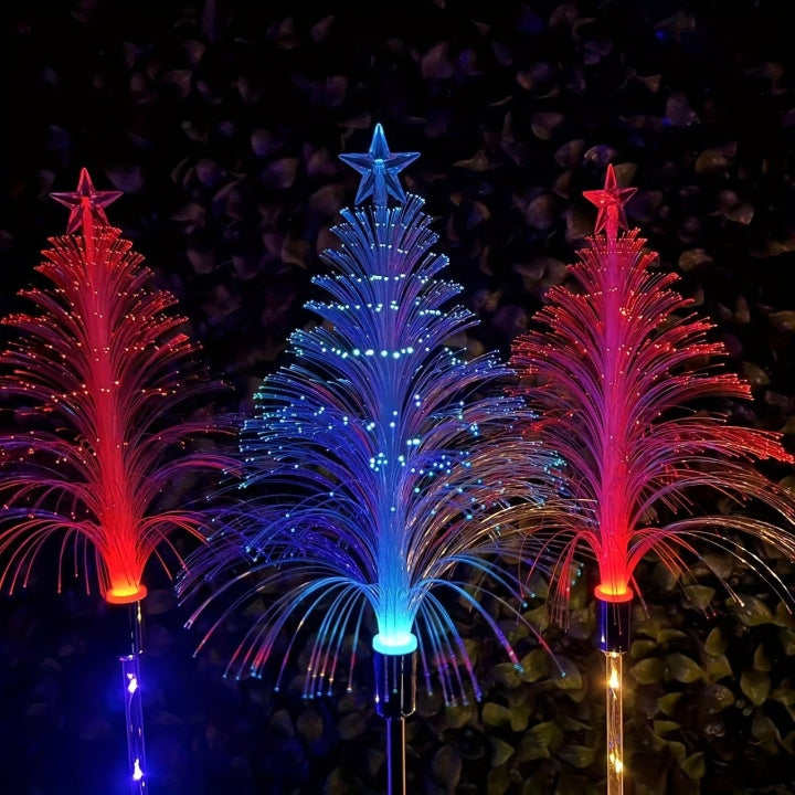 Lisslune | LightGarden Solar Set – 3 Color Changing LED Garden Lights on Solar Power