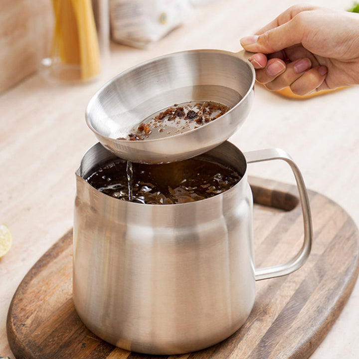 Lisslune | 2-in-1 304 Stainless Steel Multifunctional Oil Separator Pot