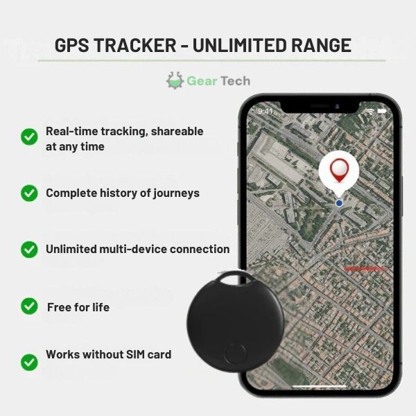 Lisslune | GPS BikeTracker | Ultra-Precise, Subscription-Free & Water-Resistant for Bicycles, Cars & Motorcycles