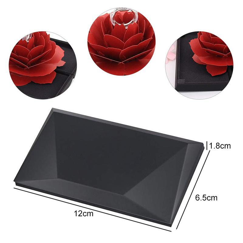 Lisslune | 3D Pop Up Rose Ring Box