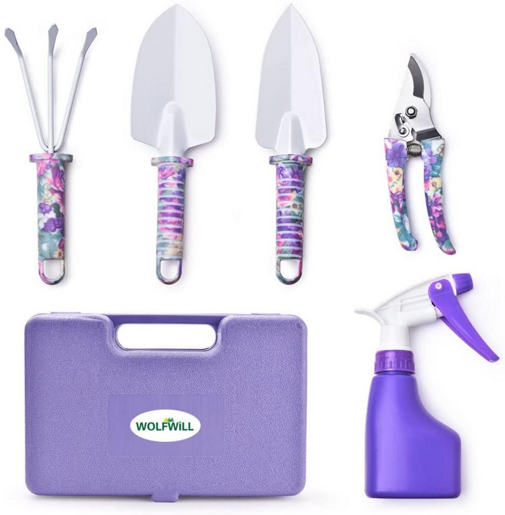 Lisslune | Colorful Garden Tool Set with 10 Pieces – Ergonomic Tools for Gardening